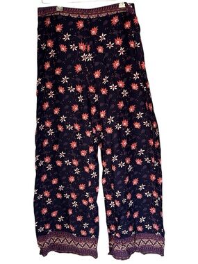 Verty Bohemian-style wide-leg palazzo pants Large